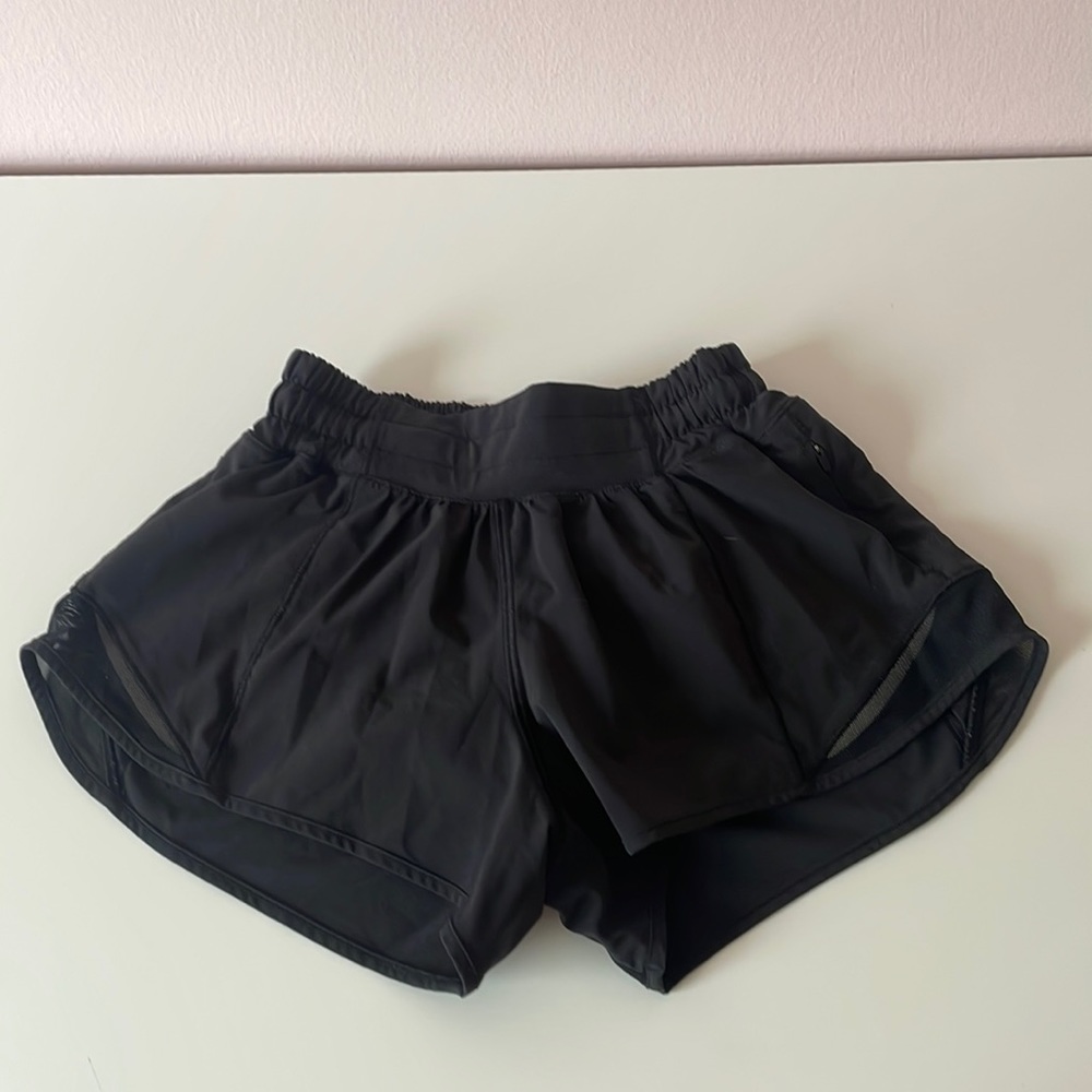 Womens Lululemon Black Hotty Hot Shorts